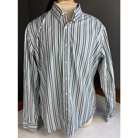 J. Crew Other - J. Crew Button Down Organic Cotton Shirt Stripes - Size XL